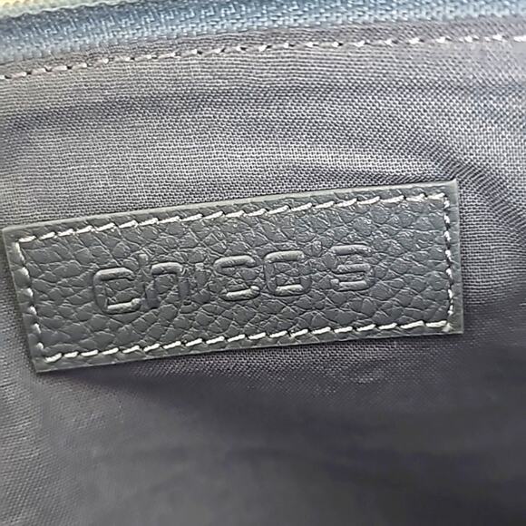 Chico's Pull Tie Zipper Wristlet Accessory Promo Blue Faux Leather 8.5" (NWT) - Picture 5 of 6